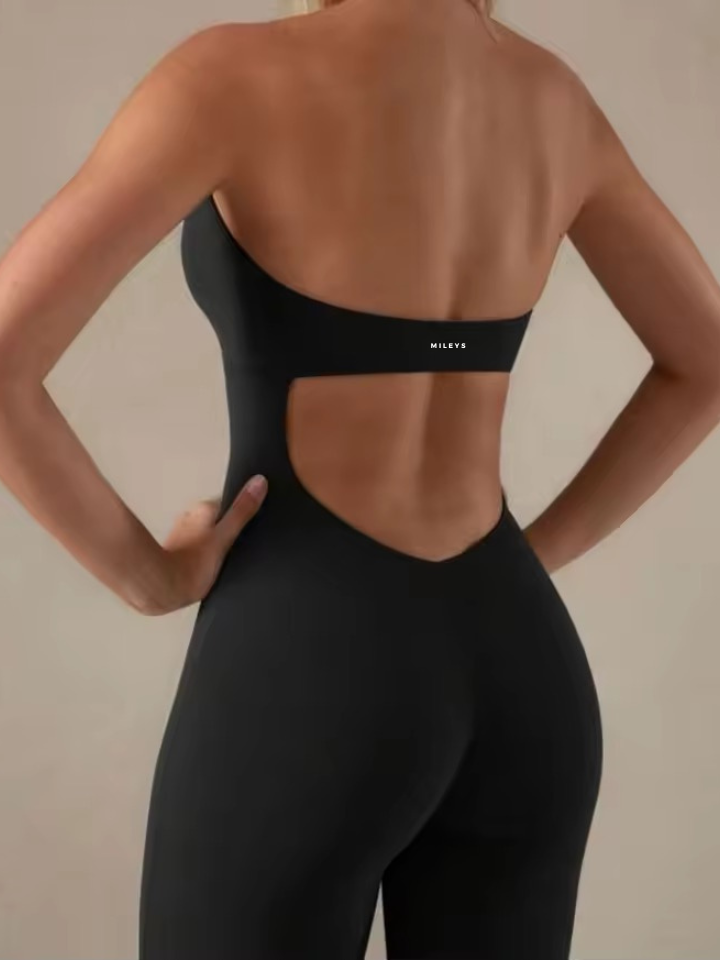 JUMPSUIT HALTER SOFT CURVE – FIT & FLARE COD Y126