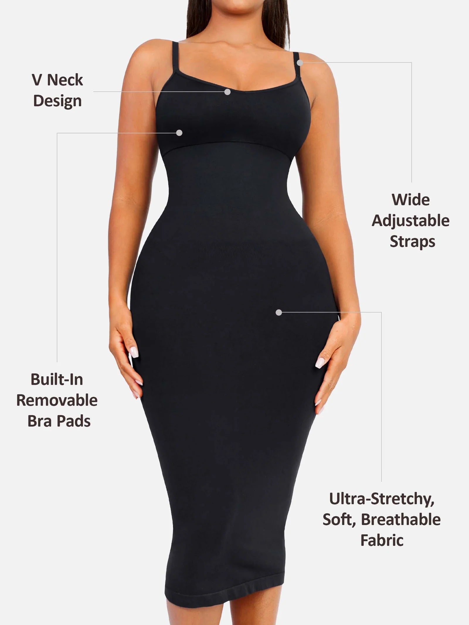 VESTIDO CONTROL ABDOMEN COD 017