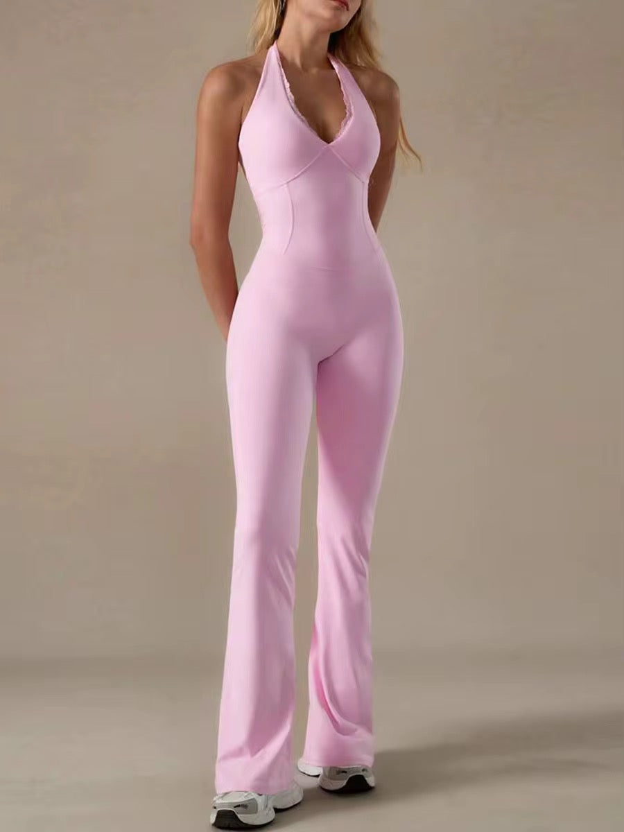 JUMPSUIT HALTER SOFT CURVE – FIT & FLARE COD Y126